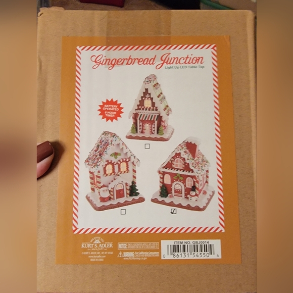 New in Box- Light Up-Led Tabletop Gingerbread Junction House by Kirk S. Alder - Picture 2 of 12